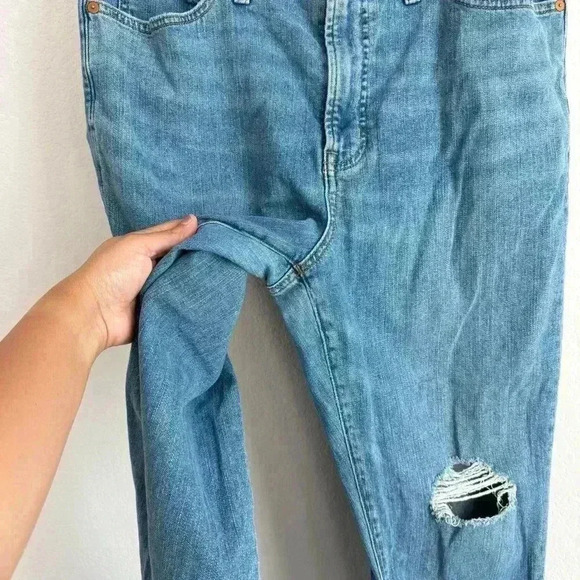 Madewell The Perfect Vintage High Rise Distressed Raw Hem Jeans Women’s Size 31 - Picture 8 of 14